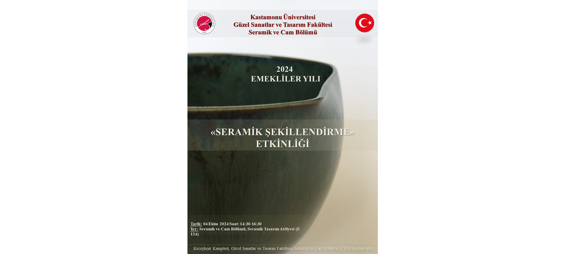 2024 Emekliler Yılında Seramik ve Cam Bölümünden “Seramik Şekillendirme Etkinliği” 